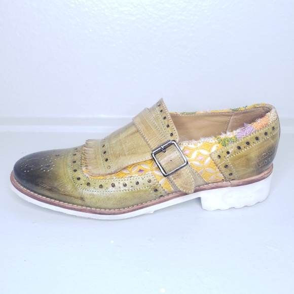 Melvin & Hamilton Amelie Leather Monk Loafers Size 10 - Picture 4 of 15